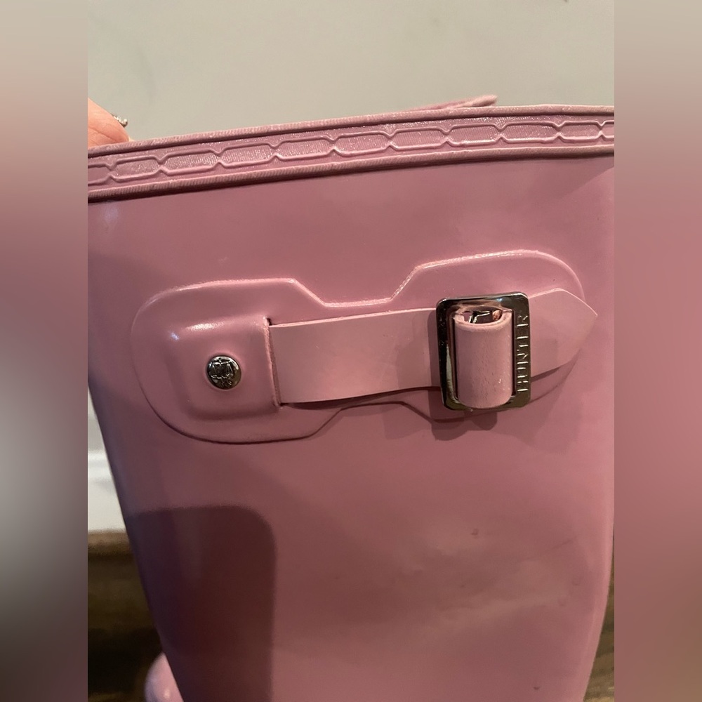 Tall Pink Hunter Boots - Picture 3 of 6